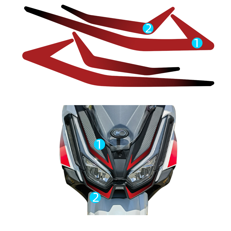 适用光阳2款CT改装车头拉花贴花防水贴纸风挡贴新款版花版画