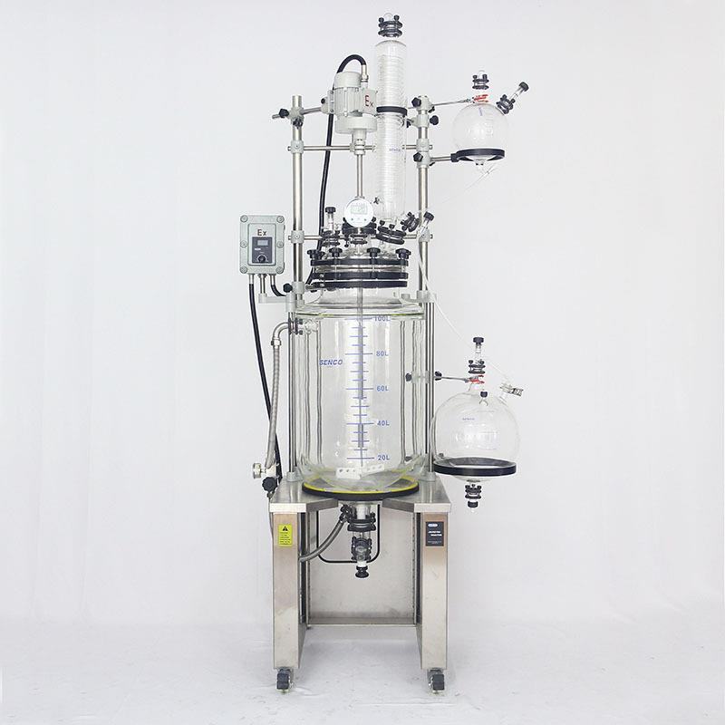 供应5L50L100L实验室减压玻璃反应器FC502夹套玻璃真空反应釜