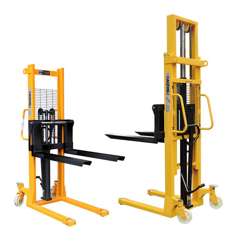 甄选海之力手动液压叉车堆车1吨叉车电动2吨升降搬运车小型升车