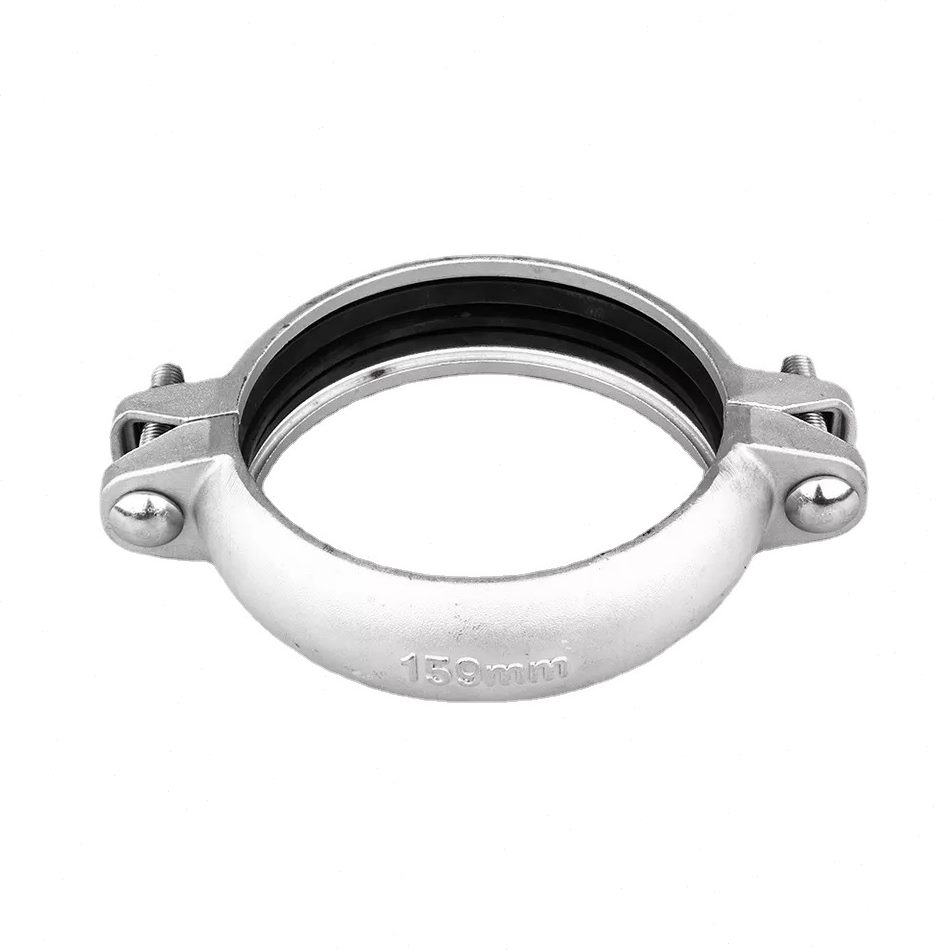 首隆沟槽卡箍不锈钢管件直管接头滚槽接头卡接式304薄壁水管接头