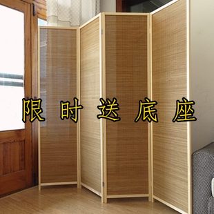 中式 室内隔断玄关实木竹子简约屏风 屏风隔断折屏屏障新中式 日式