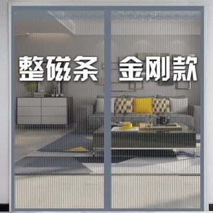 夏天防蚊门帘魔术贴纱门纱窗防蝇蚊帐家用磁性自吸磁铁对吸整磁条