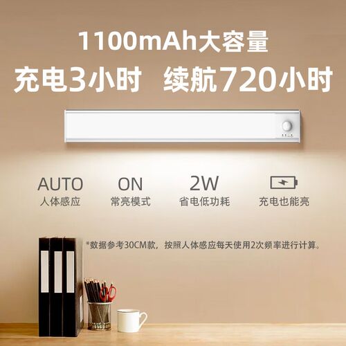 卡特加特智能灯智能感应灯三色调灯光免布线充电款