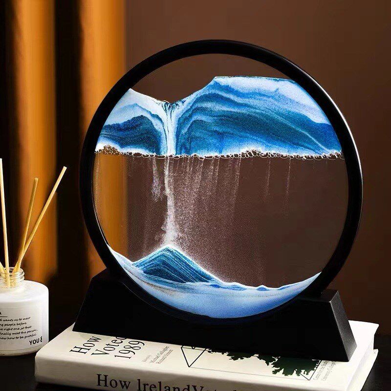创意沙漏流沙画 客厅酒柜饰 办公室摆设乔迁工艺品