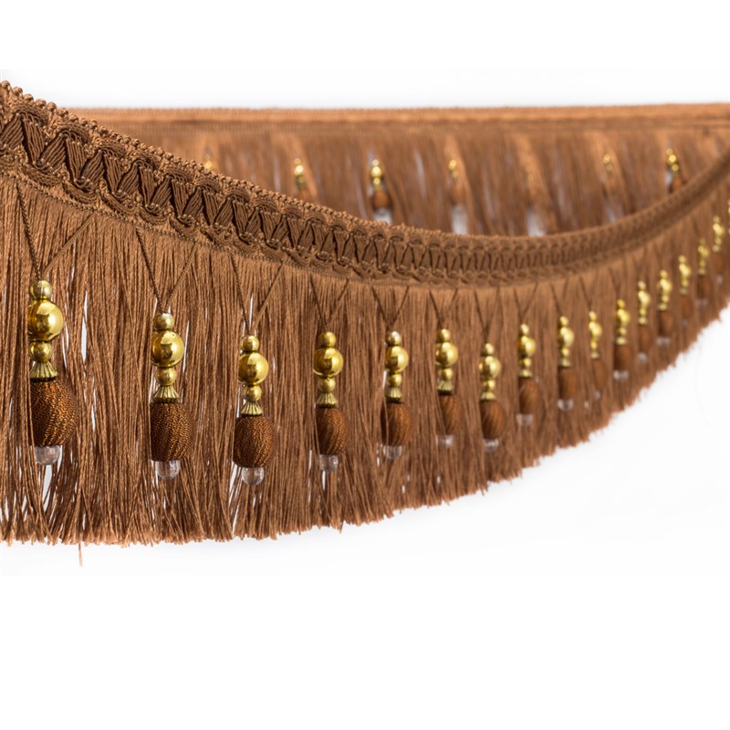 10公分窗帘花边流苏吊穗装饰花边金珠龙须窗帘帘头装饰辅料配件