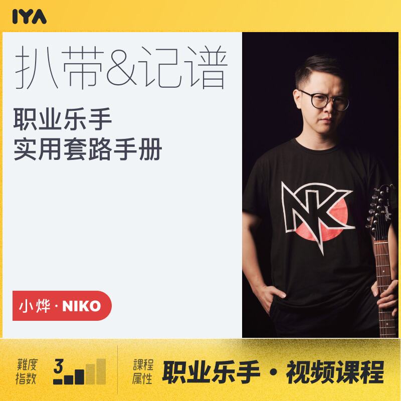 职业吉他实用手册:扒带记谱 小烨 哎呀乐