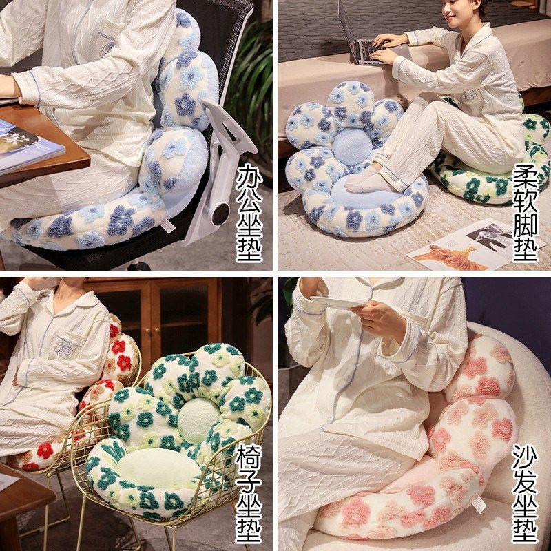 冬季汽车坐垫屁垫靠背靠垫一体毛绒椅子垫子防屁股痛女士座椅加厚,居家布艺,椅垫,淘宝优惠券,粉丝福利购,淘宝优惠卷