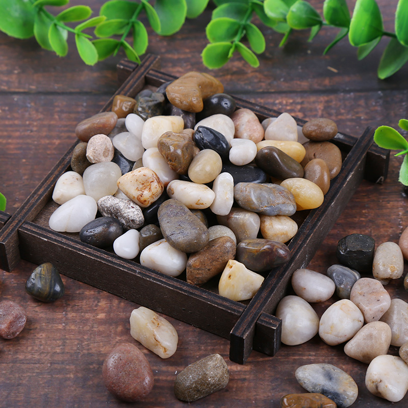 斤鹅卵石雨花石天然小石子盆栽园艺五彩鱼缸花盆鹅软石装饰