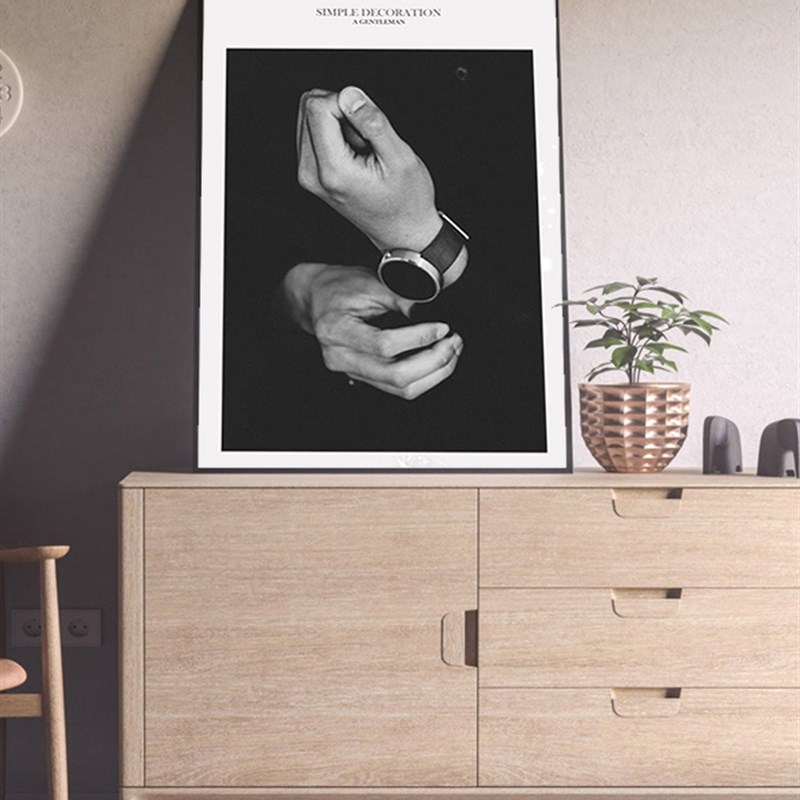人物极简线条复古装饰画现代客厅沙发背景墙橱柜样板挂画抽象