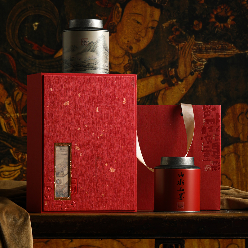 茶叶包装礼盒古树红茶白茶通用普洱半斤一斤装复古铁罐茶包装