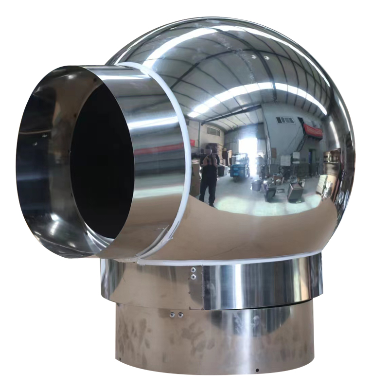 不锈钢止回式通风球楼顶烟道排气道防风防雨防倒灌通风球J201