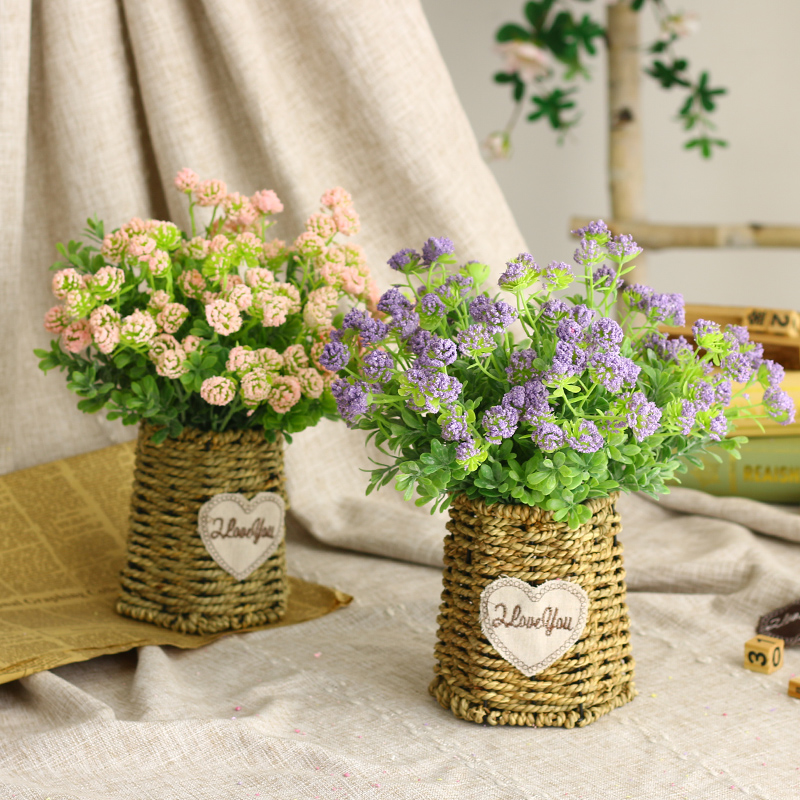 假花薰衣草仿真干插花束客厅摆设塑料装饰花艺电视柜盆栽摆件餐桌