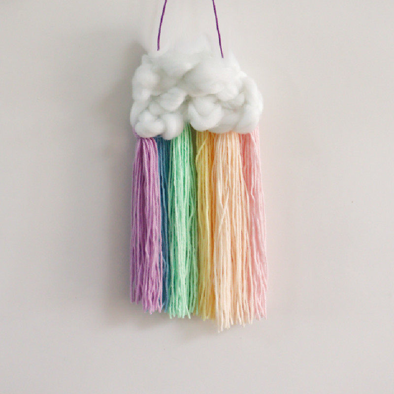 家居墙壁装饰挂件手工DI云朵吊饰卧室毛线编织壁饰,家居饰品,壁饰,淘宝优惠券,粉丝福利购,淘宝优惠卷