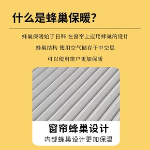 铝合金蜂巢折叠门家用挡风防寒隔断帘免打孔伸缩推拉保暖门帘 冬季