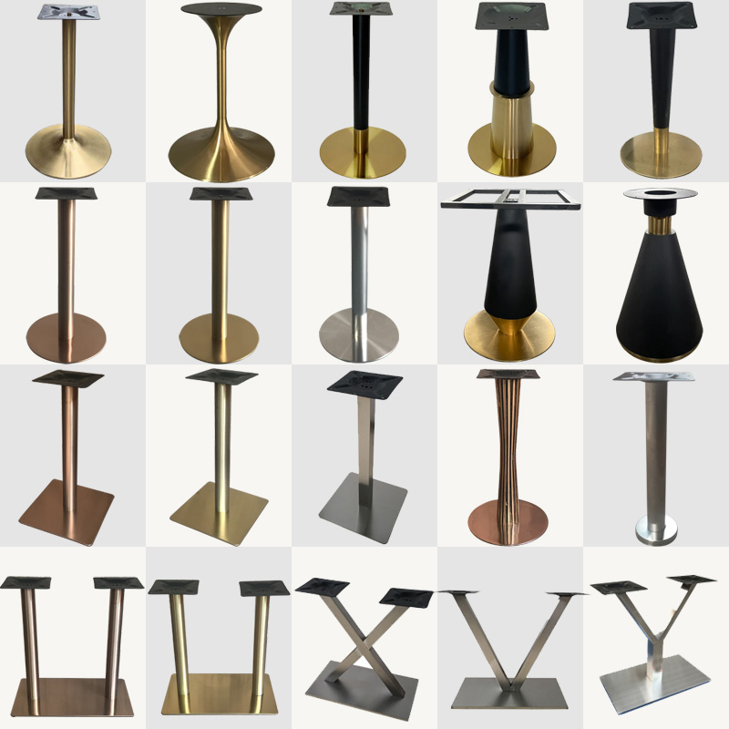 餐台脚铁艺桌脚西餐桌支架咖啡厅桌脚架岩板桌腿奶茶店吧台脚底座