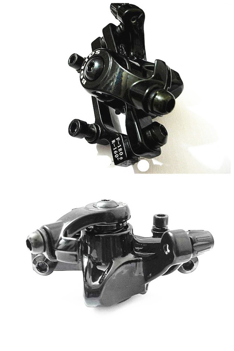 希洛普电动滑板自行山地折叠车碟刹盘机械碟刹线碟刹片卡钳来令