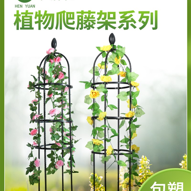 恒源铁艺花架室内爬藤架铁线莲月季玫瑰花爬藤植物花盆架攀藤架子