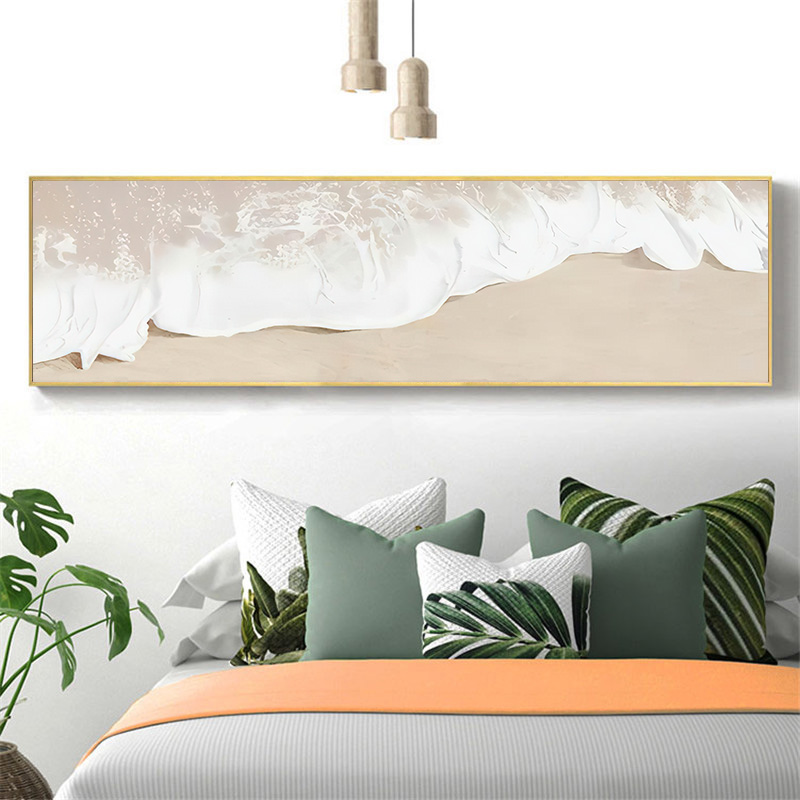 奶油风客厅装饰画高级感抽象海景床头卧室现代沙发背景墙挂画