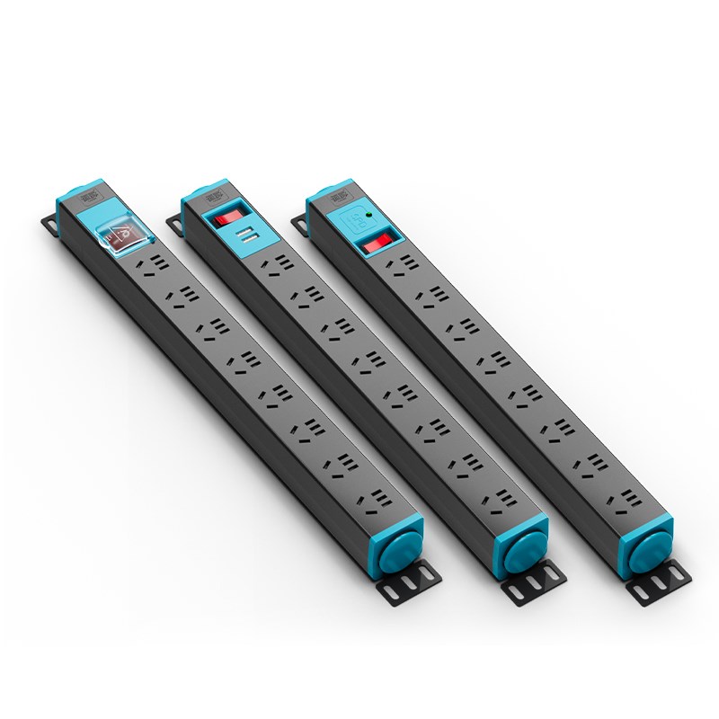 恒脉4位pdu机柜插座过载开关工业插座大功率插座多孔工业接线板