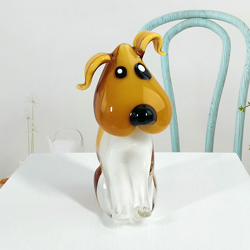 狗淄博博山琉璃工艺品送礼招財卡通动物家居饰品客厅桌面摆设