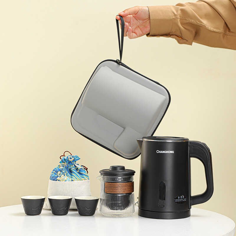 户外便携式旅行茶具玻璃快客杯烧水壶套装酒店外出泡茶壶收纳包