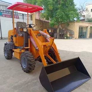 载机四驱抓木机家用养殖加长臂矮脚虎抓木50型柴油小铲车 铲车装