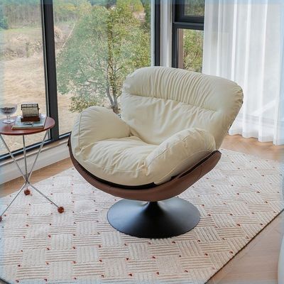 现代简约单人蛋壳椅沙发客厅家用懒人椅设计师复古休闲旋转沙发椅