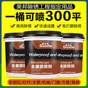 彩钢瓦翻新除锈防锈防腐环保水性漆金属固锈剂底漆免除锈打磨铁锈