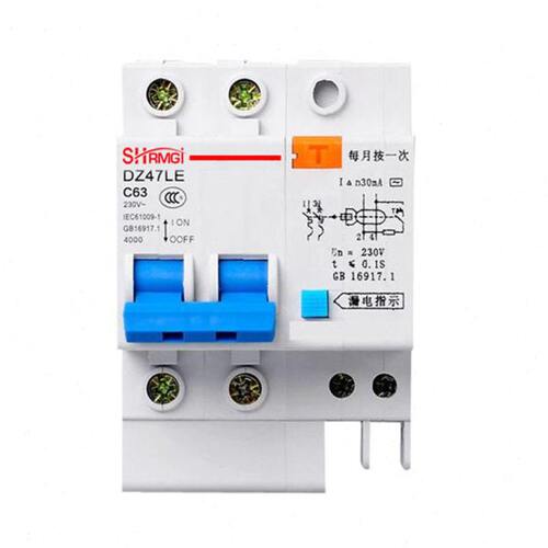 DZ47LE-63家用空气开关 小型断路器带漏电保护2P 10A 20A 32A 63A