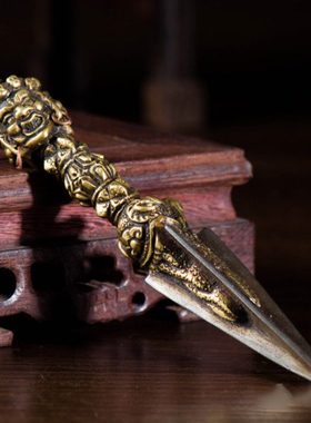 客厅家用室内尼泊尔手工上铜下铁普巴金刚杵金刚橛 供具