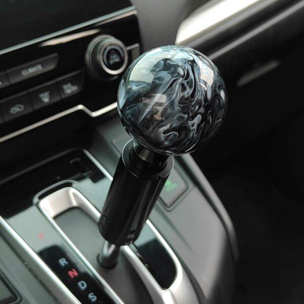 JDM汽车改装排档头圆形球形黑白纹档把头波棍头自动挡手动挡通用