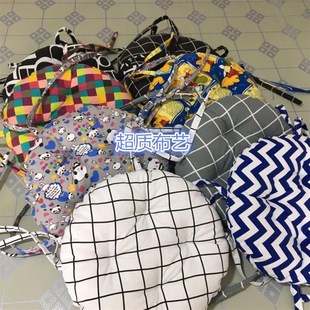 帆布圆形椅子垫 秋千吊篮椅垫 绑带小朋友坐垫 禅茶垫蒲团垫