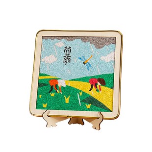 非遗纸浆画手工di材料包二十四节气传统文化学生区域题