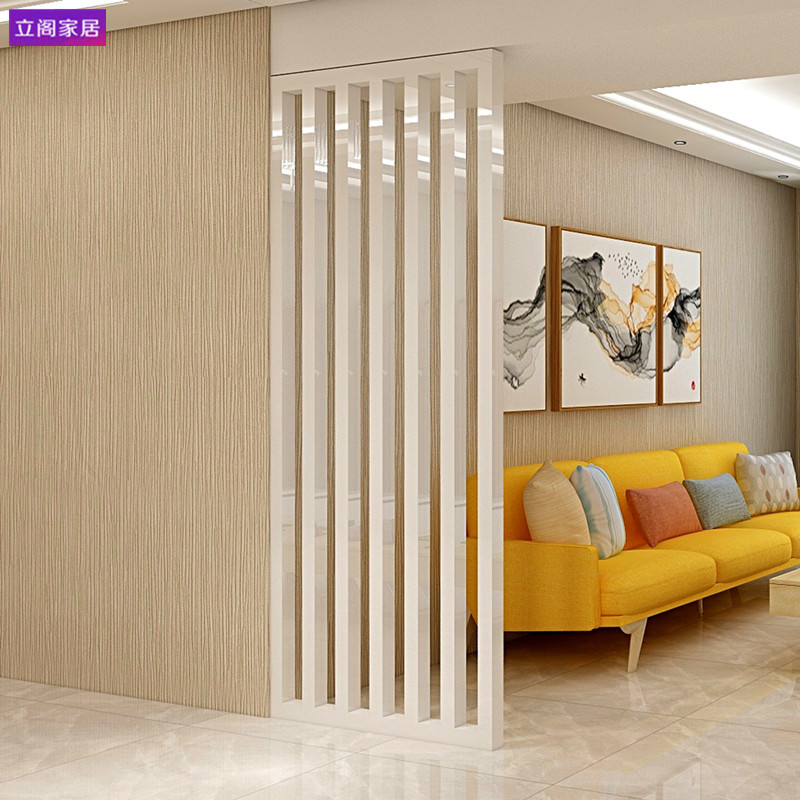 面玄关 立柱隔断柜 小户型黑白烤漆隔断 进门屏风 隔断 客厅
