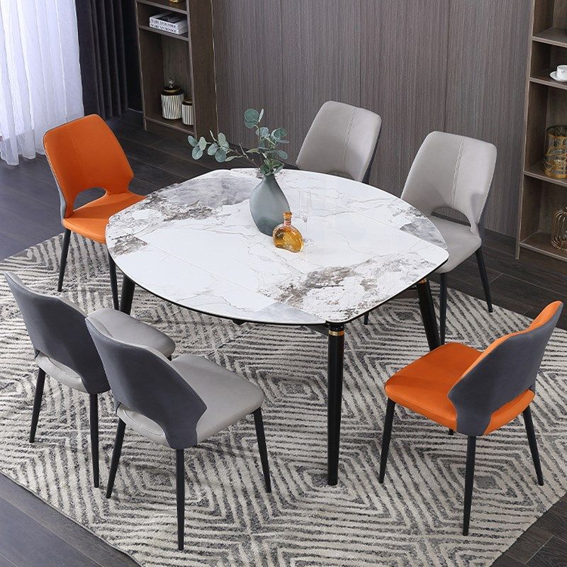 岩板餐桌椅伸缩圆桌家用实木方圆两用饭桌长方桌,住宅家具,岩板餐桌,淘宝优惠券,粉丝福利购,淘宝优惠卷