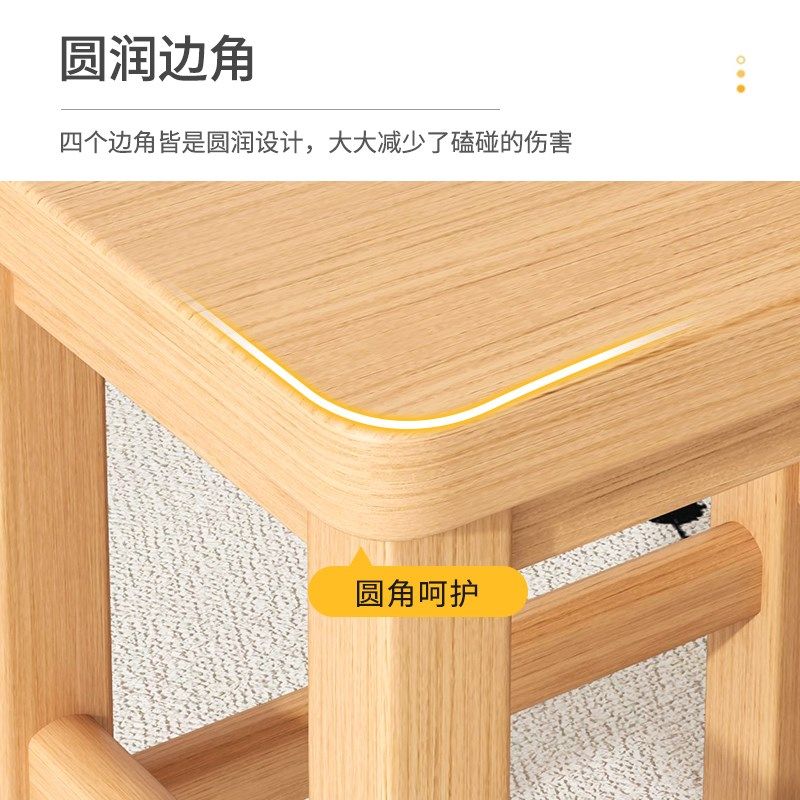 小板凳橡胶木实木方凳木头家用客厅矮凳茶几凳木垫脚凳,住宅家具,矮凳,淘宝优惠券,粉丝福利购,淘宝优惠卷