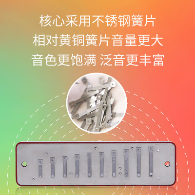 赛德DL十孔民谣口琴D LU顺序音阶初学通用