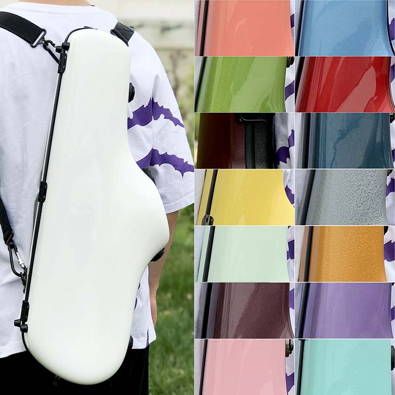 雨晨降E中音萨克斯箱包玻璃钢随行箱子彩色肩背包手提箱