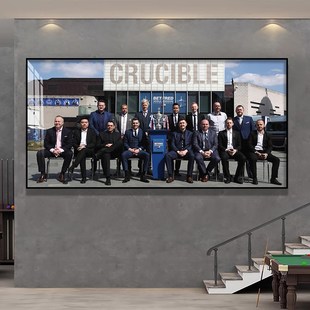 台球厅装饰画桌球室挂画斯诺球星墙壁画丁俊晖奥沙利文海报画