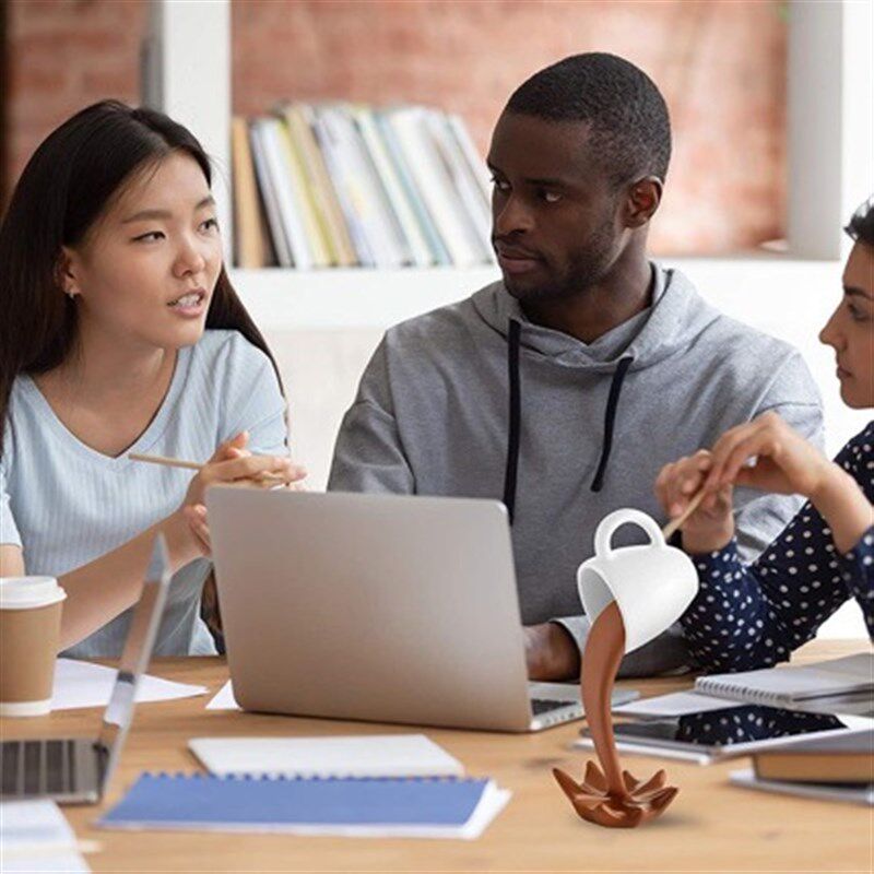 悬浮咖啡杯立体悬挂创意树脂桌面装饰工艺品家居设计装饰,家居饰品,装饰摆件,淘宝优惠券,粉丝福利购,淘宝优惠卷