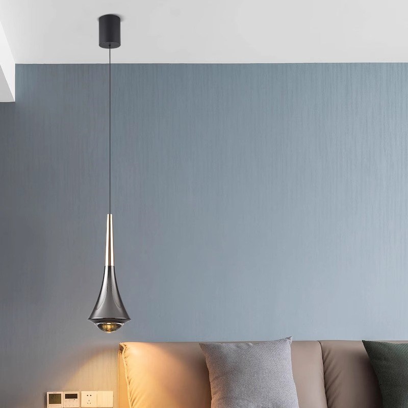 床头吊灯卧室现代吧台创意客厅电视沙发背景墙升降吊线小吊灯