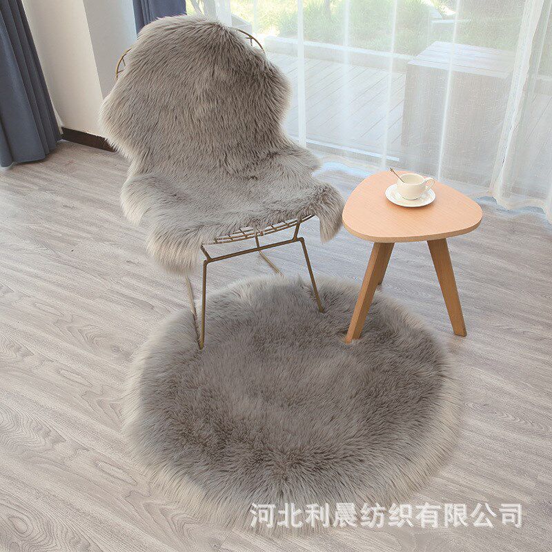 单张皮卧室床边地毯 规则地毯 时尚长毛绒地毯地垫 - 坞梅溪雪商城出品