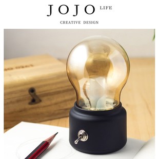 JOJO L. D.henni.小夜灯复古充电电灯泡床头灯护眼led丨神奈