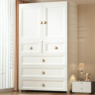 收纳柜塑料收纳柜 儿童衣柜家用卧室简易婴儿衣柜宝宝小衣橱挂衣式