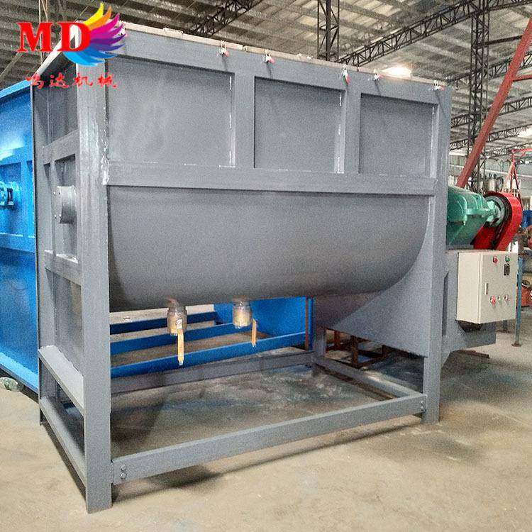 养殖场饲料颗粒搅拌混合机不锈钢卧式搅拌机可加配烘干雾化系统