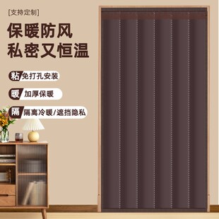 2024新款 棉门帘加厚保暖防风K店铺加厚隔音防寒保温帘 整片式 冬季