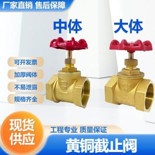 全铜截止阀dn15水管4分6分1寸耐高温20空调25蒸气铜水表开关加厚