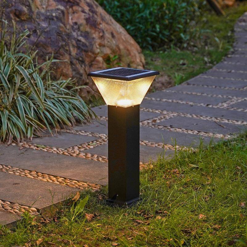 太阳能草坪灯户外防水庭院灯简约别墅小区花园草地景观灯柱庭院灯