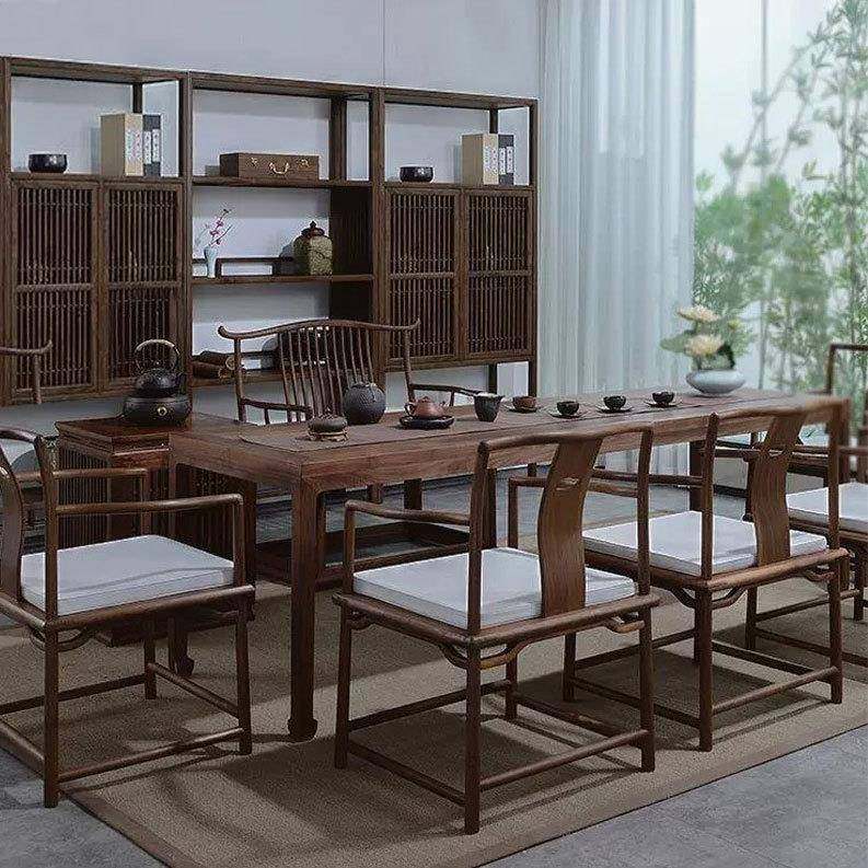 实木茶桌全套禅意会客简约功夫泡茶台榆木黑胡桃茶桌椅组合,商业/办公家具,茶台/茶桌,淘宝优惠券,粉丝福利购,淘宝优惠卷