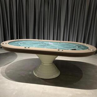 轻奢德州扑克桌竞技桌面筹码多人德扑棋牌室豪宅俱乐部德州桌子